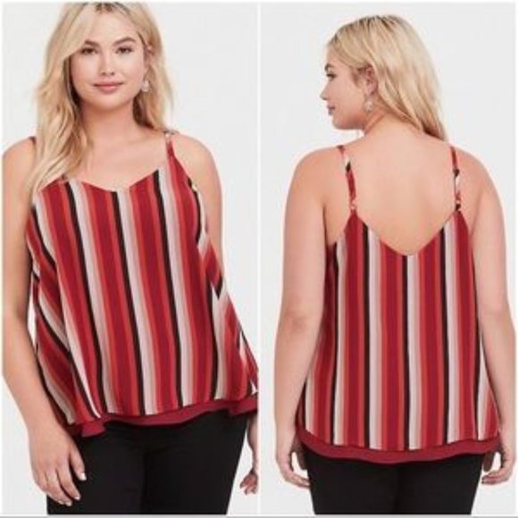 Torrid Sophie Multi Stripe Chiffon Swing Cami - Picture 1 of 6